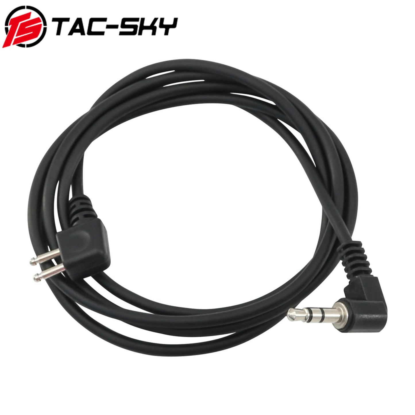 TAC-SKY Tactical Audio Input Cable: 3.5 mm Plug to 2-Pin Plug, Compatible with PELTOR HT Series headset