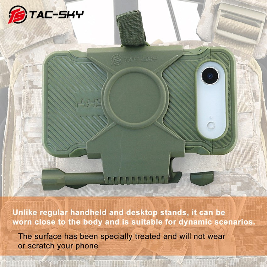 TAC-SKY Tactical MOLLE Phone Mount for iPhone 17 Air—Foldable, Ideal for Hunting and Shooting