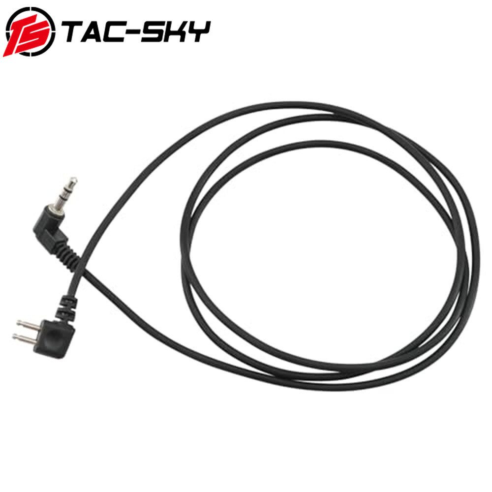 TAC-SKY Tactical Audio Input Cable: 3.5 mm Plug to 2-Pin Plug, Compatible with PELTOR HT Series headset