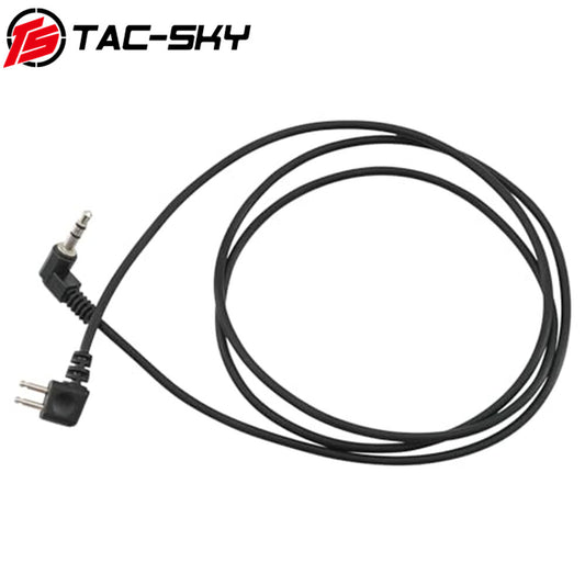 TAC-SKY Tactical Audio Input Cable: 3.5 mm Plug to 2-Pin Plug, Compatible with PELTOR HT Series headset