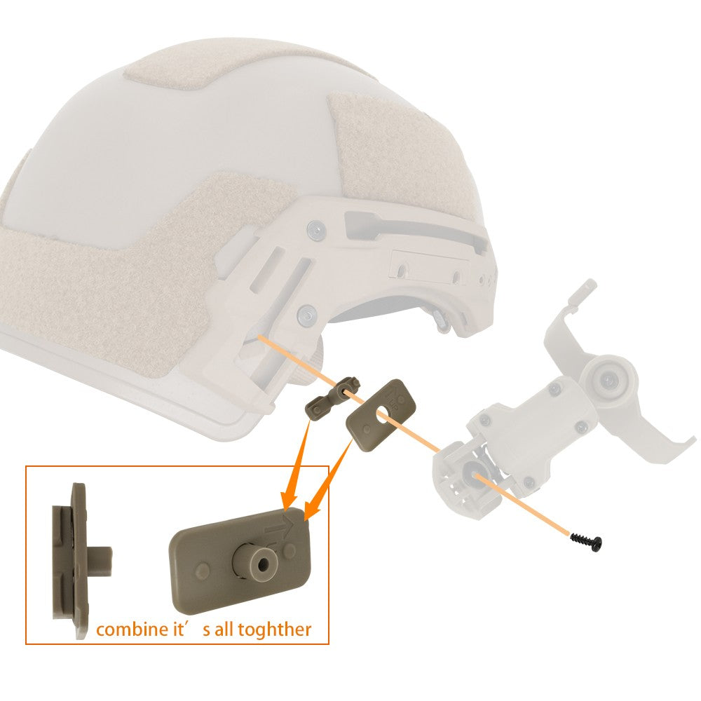 TAC-SKY Helmet Rail Adapters For Wendy / M-LOK Helmet Rails Lightweight Durable Tactical Accessories