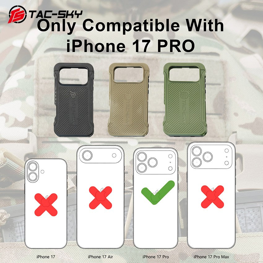 TAC-SKY Tactical Chest-Mounted Phone Mount Phone Mount MOLLE Vest-Style Foldable Navigation Phone Case