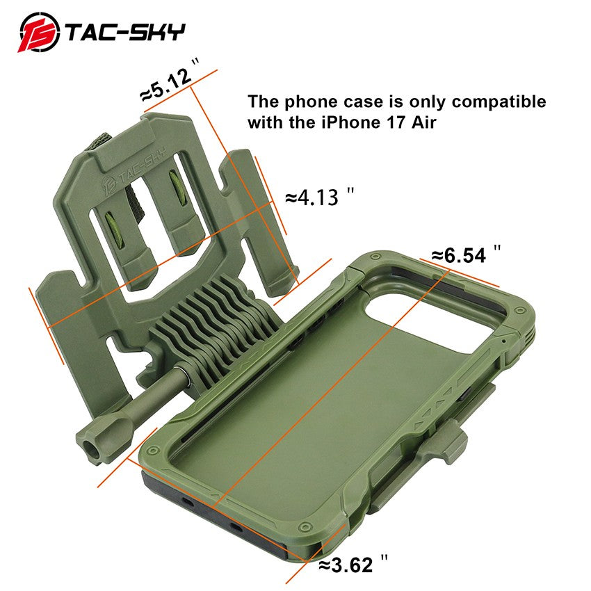 TAC-SKY Tactical MOLLE Phone Mount for iPhone 17 Air—Foldable, Ideal for Hunting and Shooting