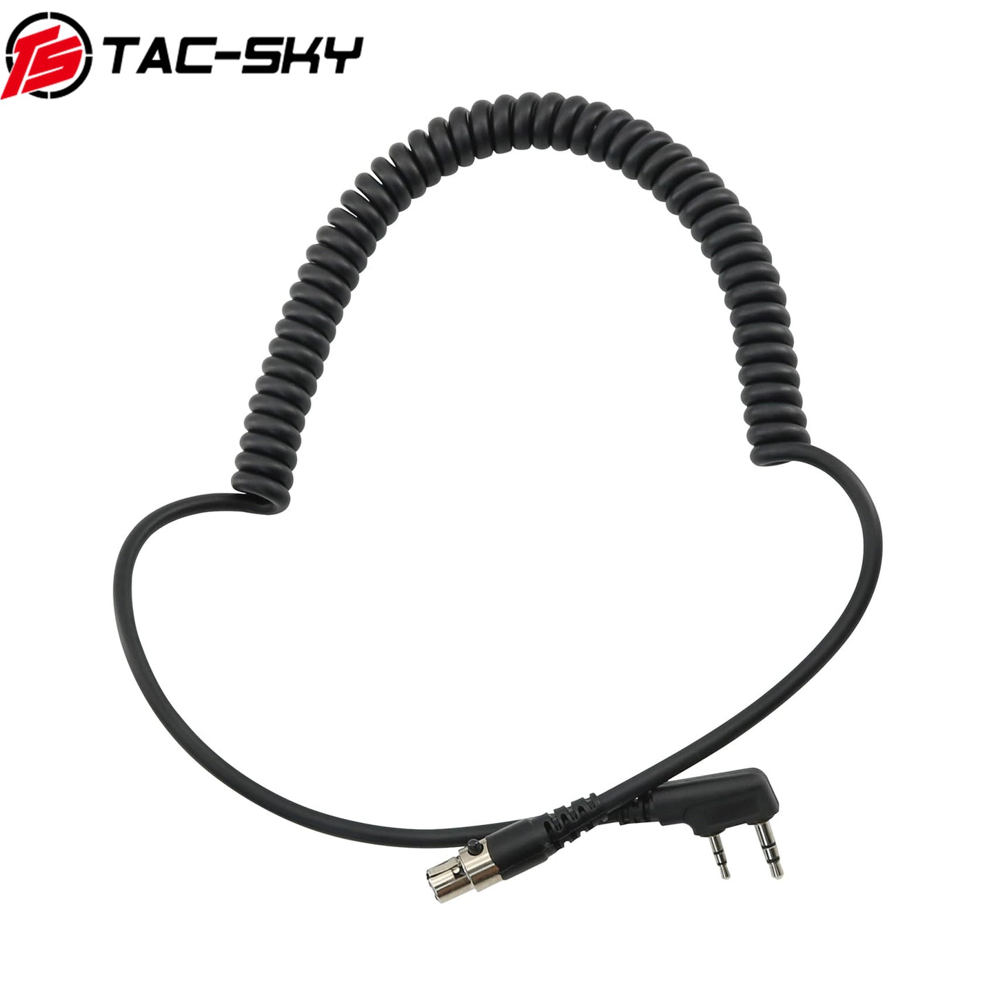 TAC-SKY Tactical K-Plug 2 PIN To 5 Pin Cord Cable for Baofen UV5R Handheld Radios and Headset