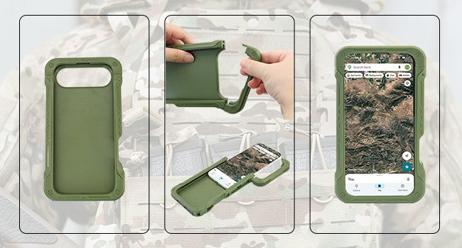 TAC-SKY Tactical MOLLE Phone Mount for iPhone 17 Air—Foldable, Ideal for Hunting and Shooting