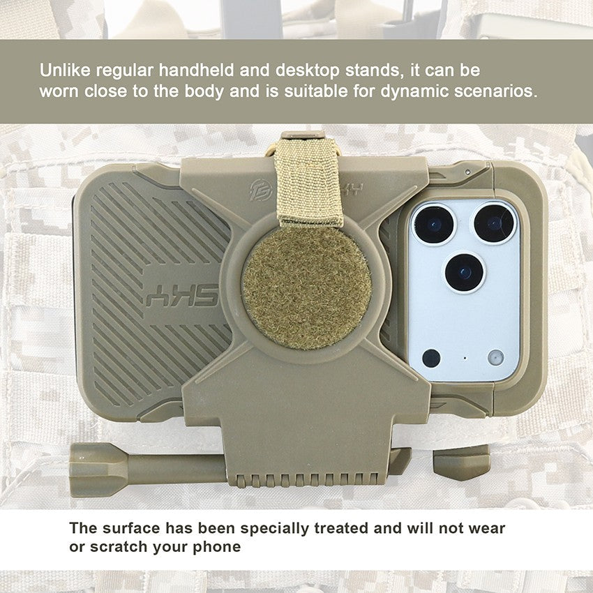 TAC-SKY Hunting Shooting Game Phone Case with Foldable Phone Stand Fits MOLLE Vests Compatible with iPhone 17 Pro Max