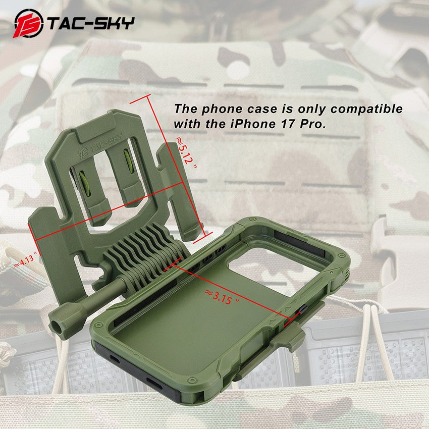 TAC-SKY Tactical Chest-Mounted Phone Mount Phone Mount MOLLE Vest-Style Foldable Navigation Phone Case