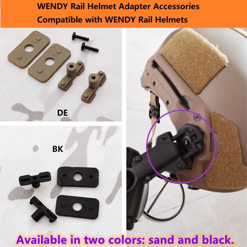 TAC-SKY Helmet Rail Adapters For Wendy / M-LOK Helmet Rails Lightweight Durable Tactical Accessories