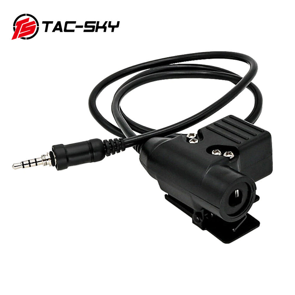 TAC-SKY Tactical External Microphone Kit with U94 PTT military for Walker's Razor Electronic Earmuffs for Yaesu Walkie Talkie