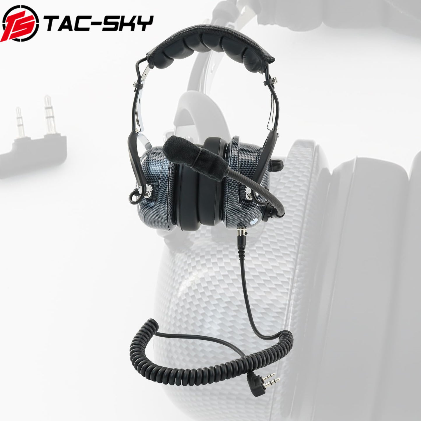 TAC-SKY Tactical K-Plug 2 PIN To 5 Pin Cord Cable for Baofen UV5R Handheld Radios and Headset