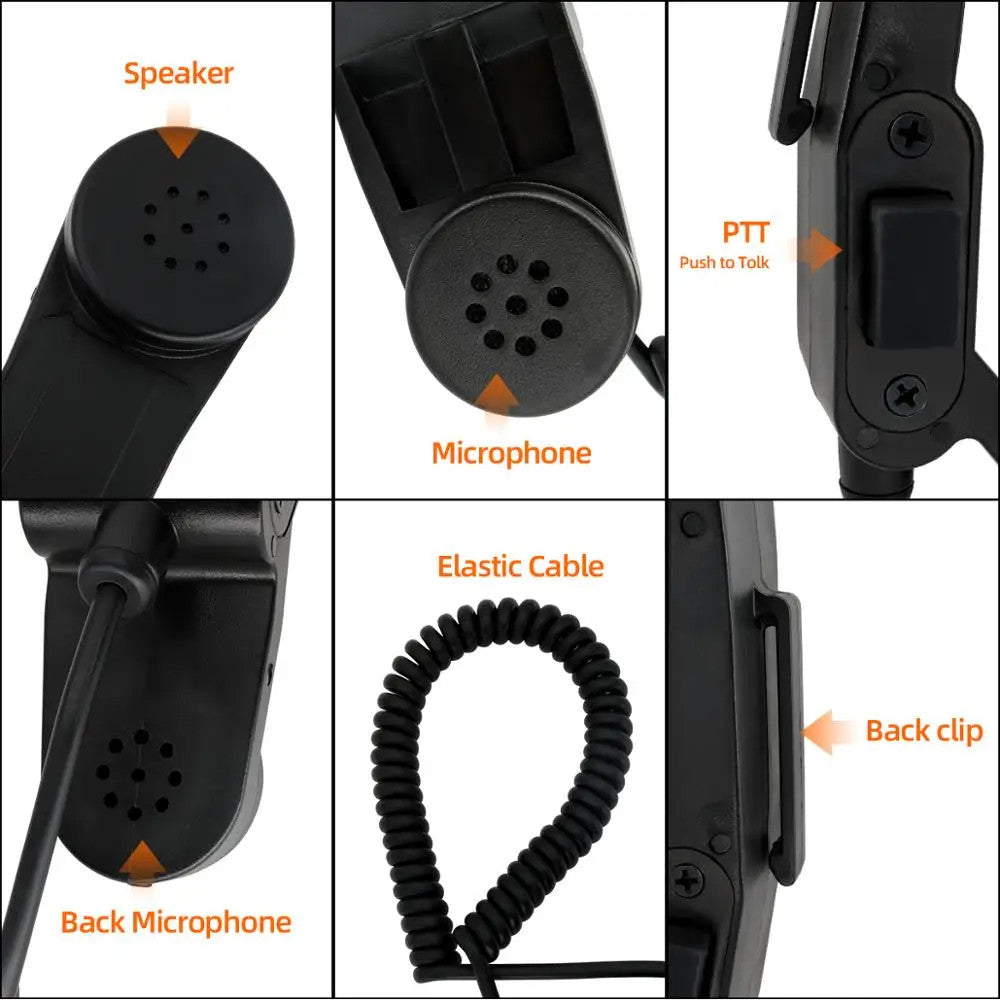 TAC-SKY PTT H250 PTT Walkie-Talkie Ptt 2-Pin K-Plug Hand-Held Speaker Microphone Can Also Be Worn