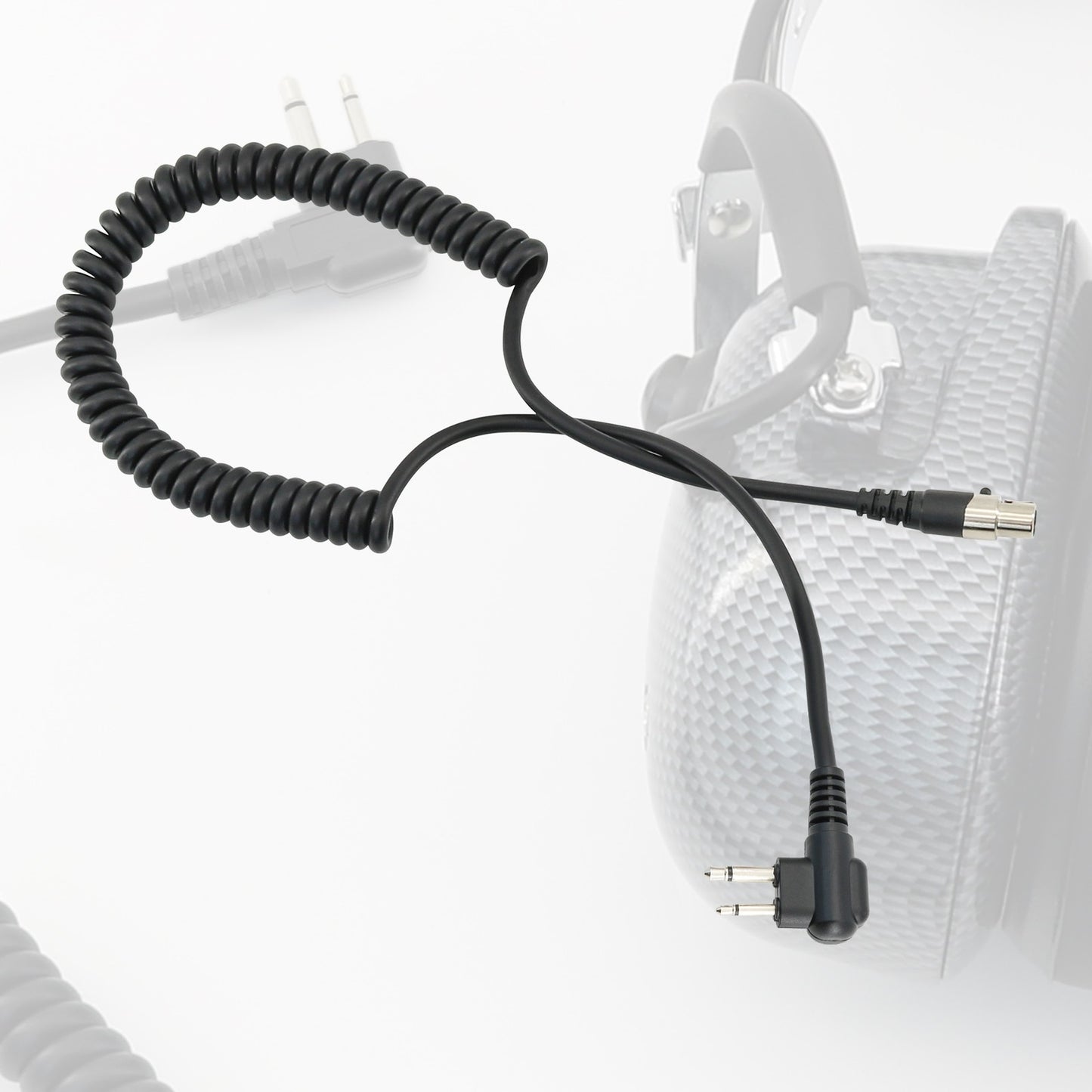Tactical 2- to 5-pin helicopter connection cable for Motorola 2-pin GP308 two-way radios
