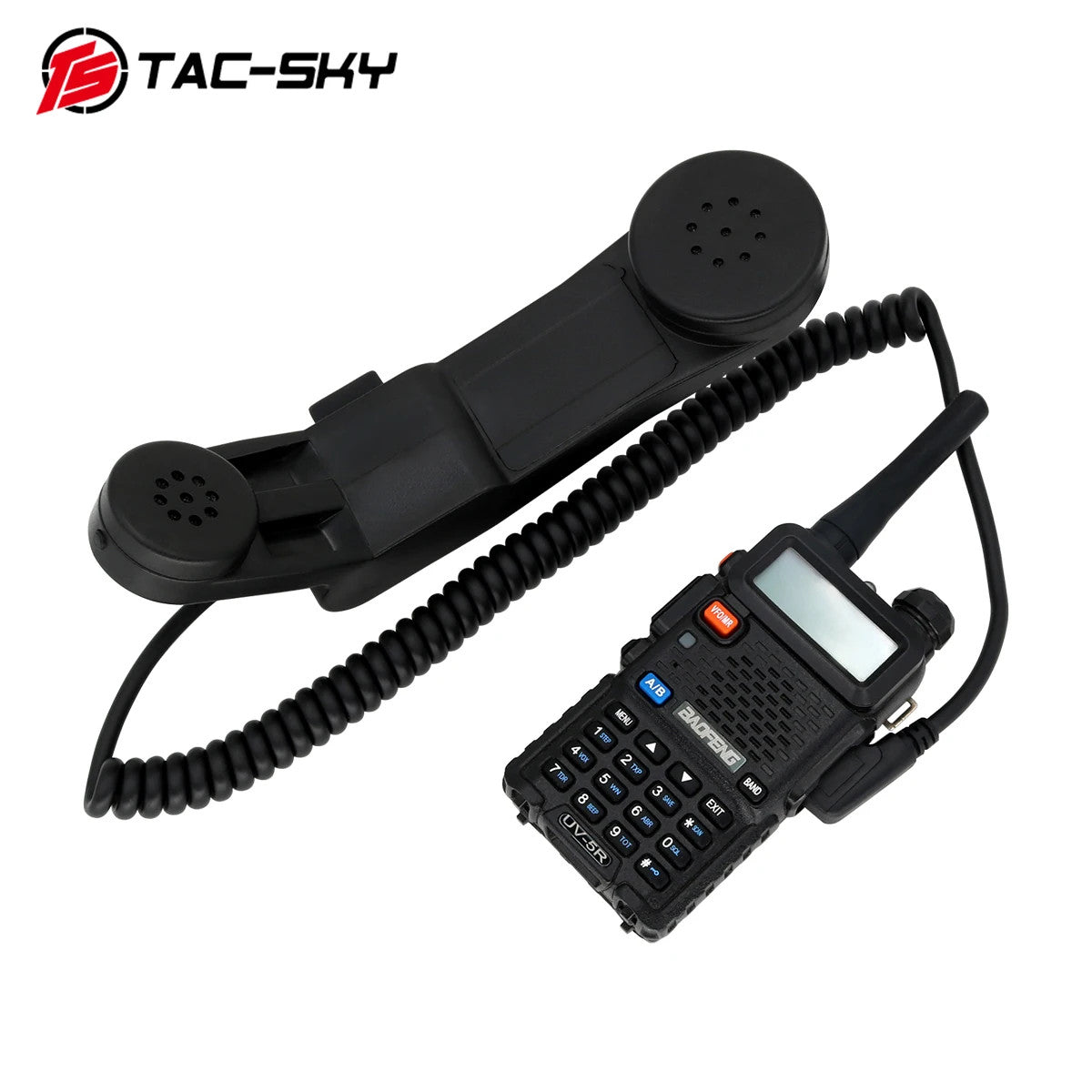 TAC-SKY PTT H250 PTT Walkie-Talkie Ptt 2-Pin K-Plug Hand-Held Speaker Microphone Can Also Be Worn