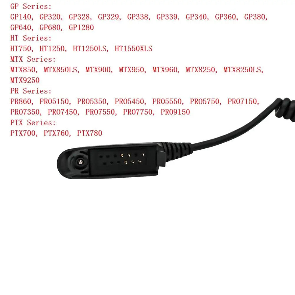 TAC-SKY Tactical PTT U94 Cable Plug Adapter, Compatible with Motorola GP328/GP340 Two-Way Radios