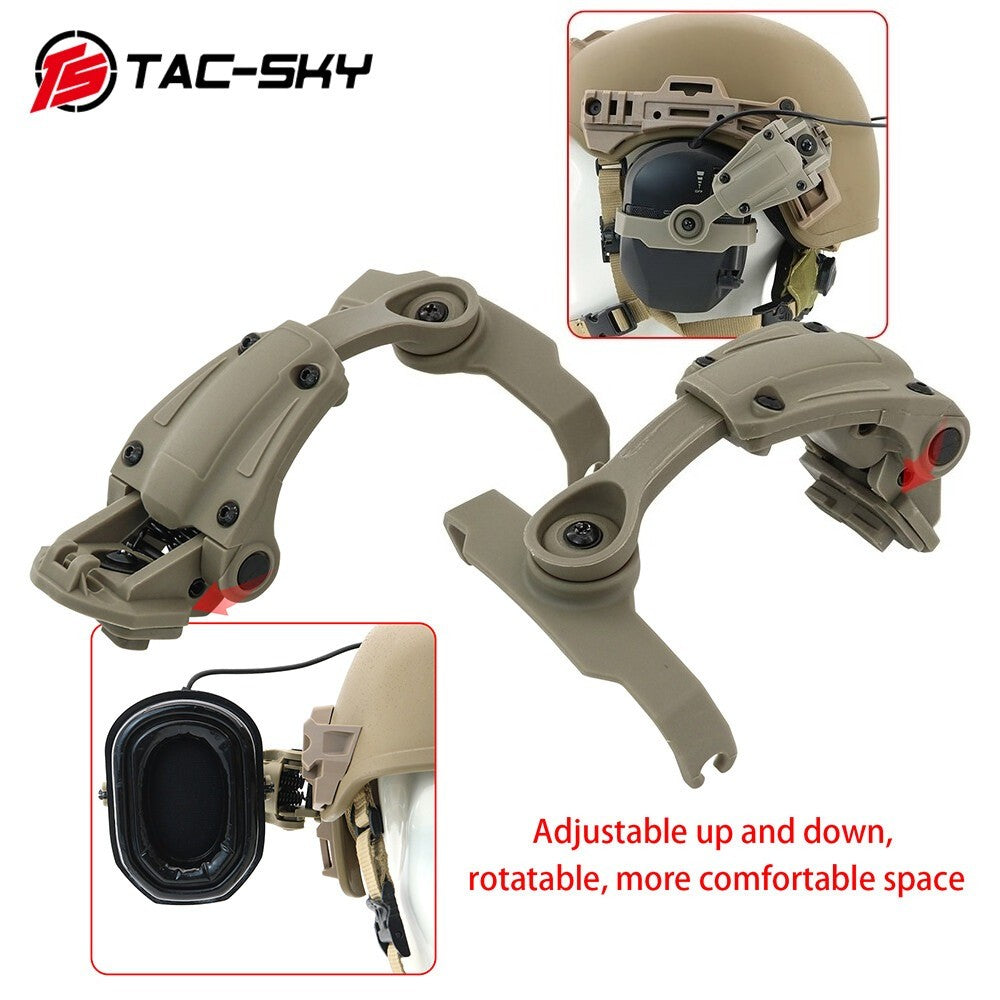TAC-SKY Tactical Headset Helmet Adapter for WENDY Rail Compatible with Walker's Razor Over-Ear Hearing Protection Devices