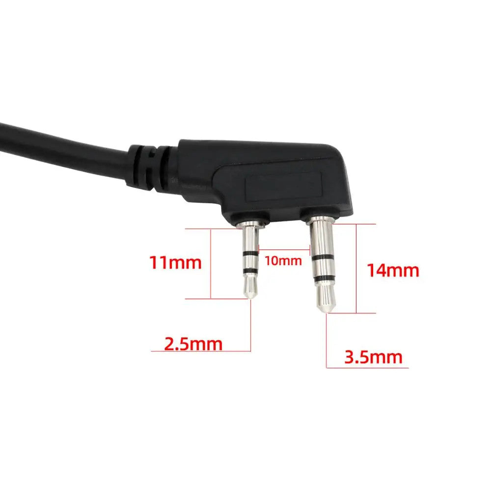 TAC-SKY PTT H250 PTT Walkie-Talkie Ptt 2-Pin K-Plug Hand-Held Speaker Microphone Can Also Be Worn