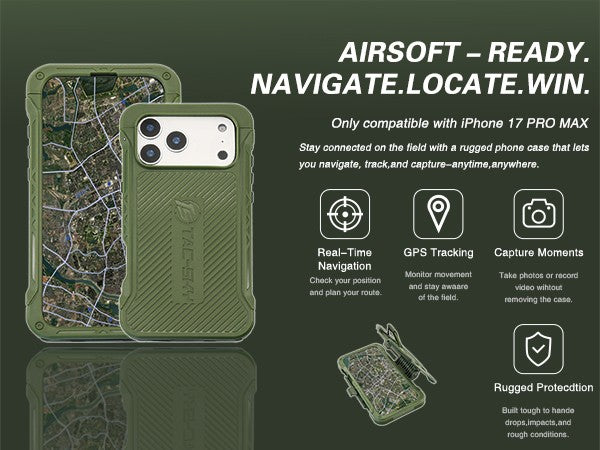 TAC-SKY Tactical Chest-Mounted Phone Mount Quick-Release Rotatable MOLLE Vest Phone Mount (for iPhone 17 Pro Max)