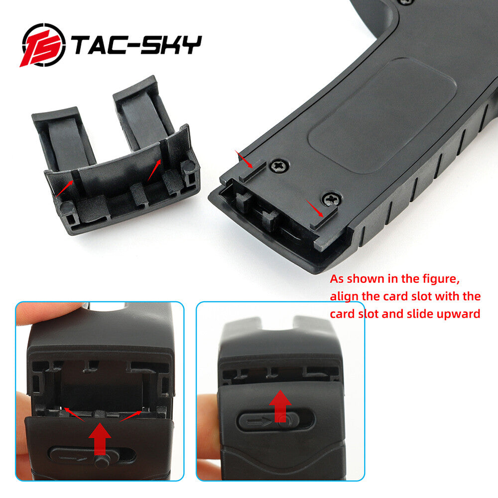 TAC-SKY Tactical External Microphone Kit with U94 PTT military for Walker's Razor Electronic Earmuffs for Yaesu Walkie Talkie
