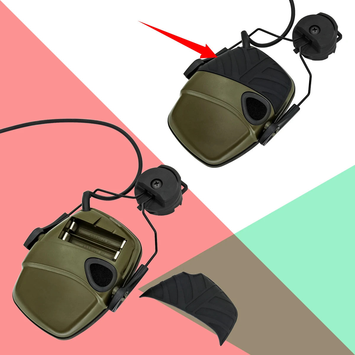 TAC-SKY Tactical Electronic Shooting Earmuff, Noise Reduction Hearing Protection Headset