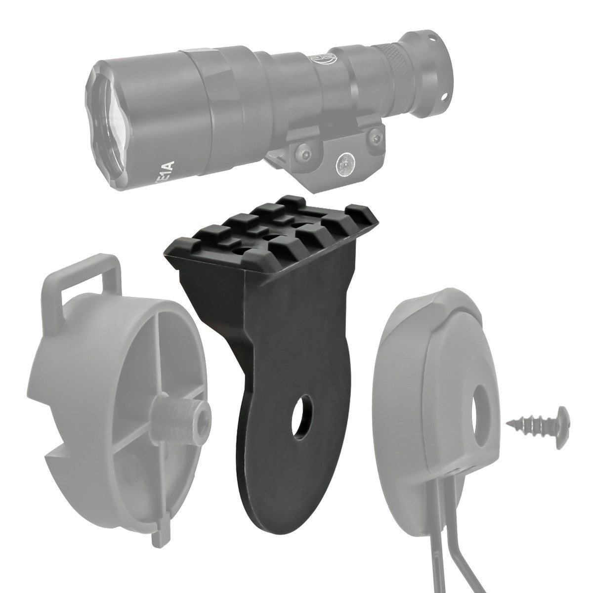 TAC-SKY Tactical Flashlight Mount Rail Accessories, Compatible with Comta I / III Head-Mounted Device Accessories