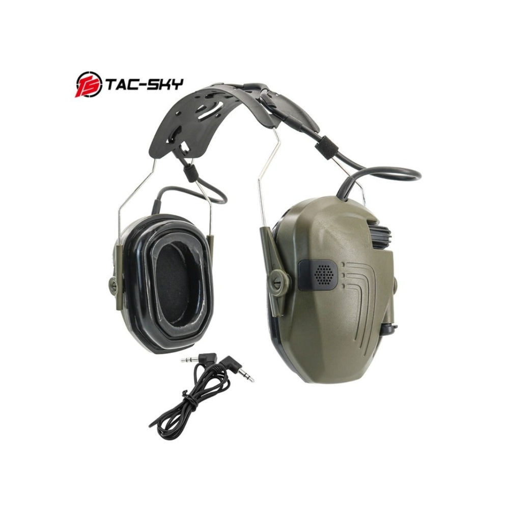 TAC-SKY Tactical Airsoft Headphones with Electronic Noise Cancellation Protective Headphones with a Removable Headband