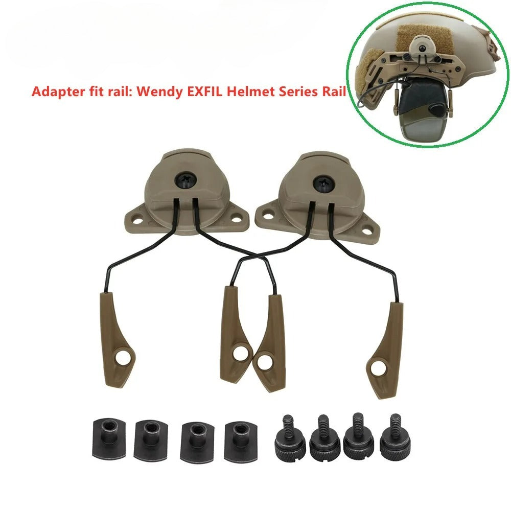 Tactical Helmet ARC Rail Adapter for 3M Pelto TACTICAL 300/500 Electronic Earmuffs—Earmuffs for Shooting
