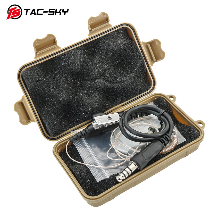 TAC-SKY Tactical Light Mini Headphones with Military/Civilian dual-Mode Support, Compatible with Baofeng UV-5R