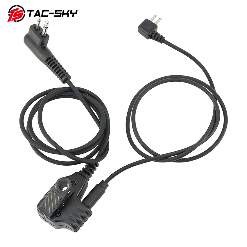 TAC-SKY Motorola 2-Pin Plug to 2-Pin Microphone Adapter for COMTAC I /TCI LIBERATOR I Tactical Shooting Headsets