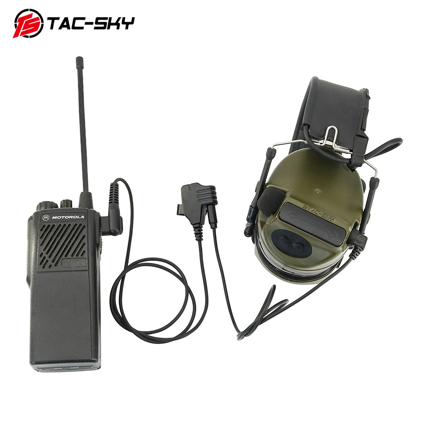 TAC-SKY Motorola 2-Pin Plug to 2-Pin Microphone Adapter for COMTAC I /TCI LIBERATOR I Tactical Shooting Headsets