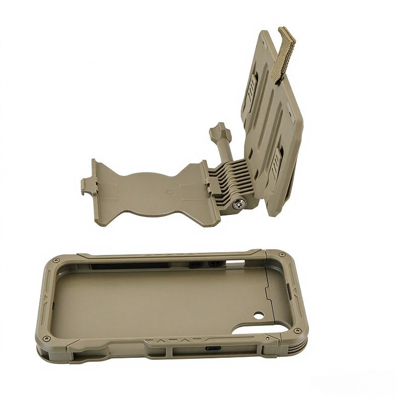 Tactical Vest MOLLE Foldable Phone Mount Outdoor Hunting Airsoft Navigation Phone Holder for iPhone 16 Size M