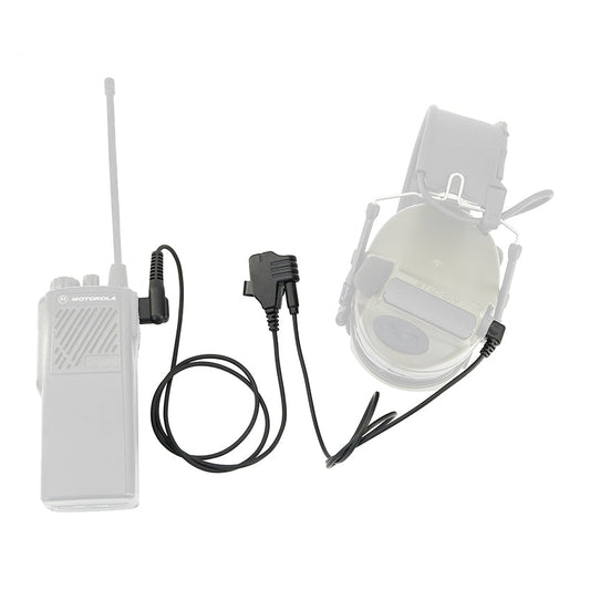 TAC-SKY Motorola 2-Pin Plug to 2-Pin Microphone Adapter for COMTAC I /TCI LIBERATOR I Tactical Shooting Headsets