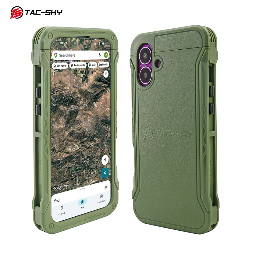 Tactical Vest MOLLE Foldable Phone Mount Outdoor Hunting Airsoft Navigation Phone Holder for iPhone 16 Size M