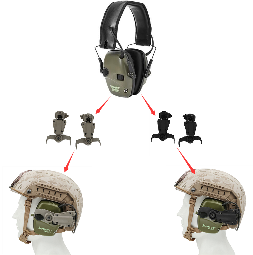 TAC-SKY Tactical Headset ARC Rail Adapter for Howard Leight Impact Sport Airsoft Shooting Sports Headphones