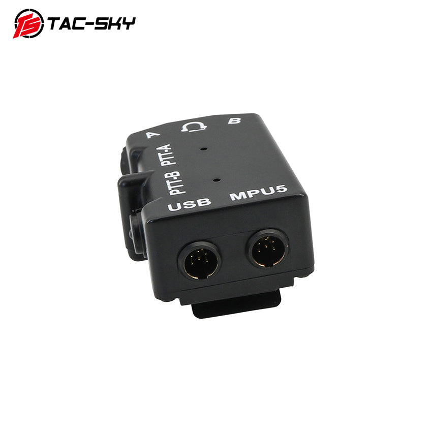 TAC-SKY Tactical Dual-Communication MPU5 PTT Adapter 6-pin PTT plug+KENWOOD plug Compatible with PRC-152/Baofeng UV-5R