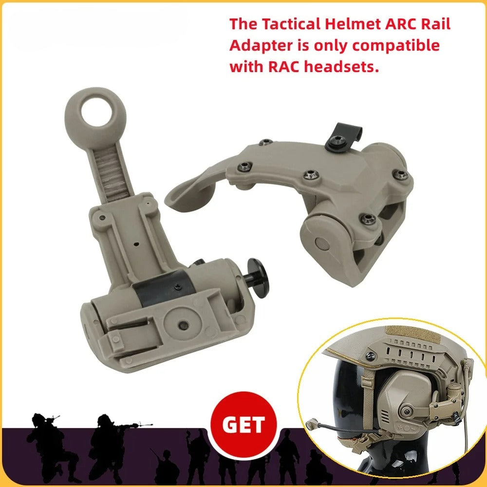 Tactical Helmet ARC Rail Adapter Compatible with RAC Headphones Ideal for Hunting and Shooting