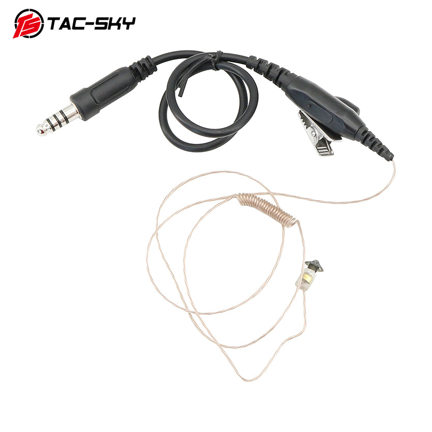 TAC-SKY Tactical Light Mini Headphones with Military/Civilian dual-Mode Support, Compatible with Baofeng UV-5R