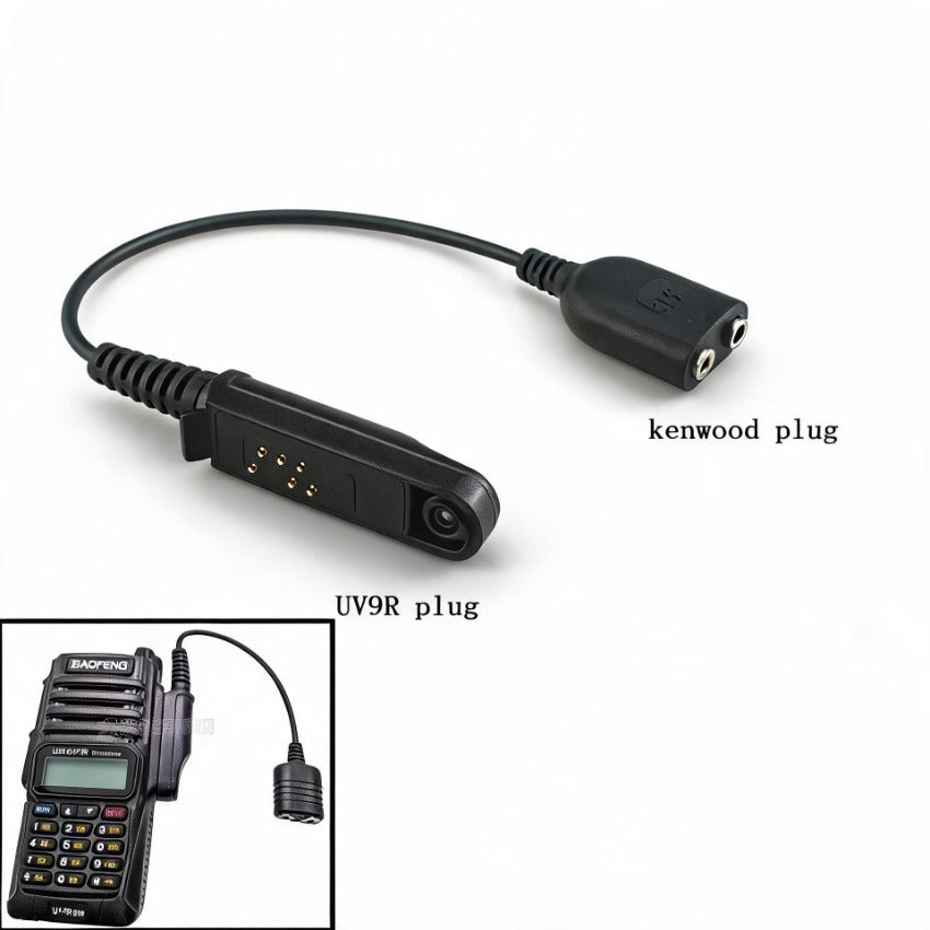 Tactical UV9R to Ken2 Pin Adapter Cable Compatible with Baofeng BF-A58, BF9700, and UV9R