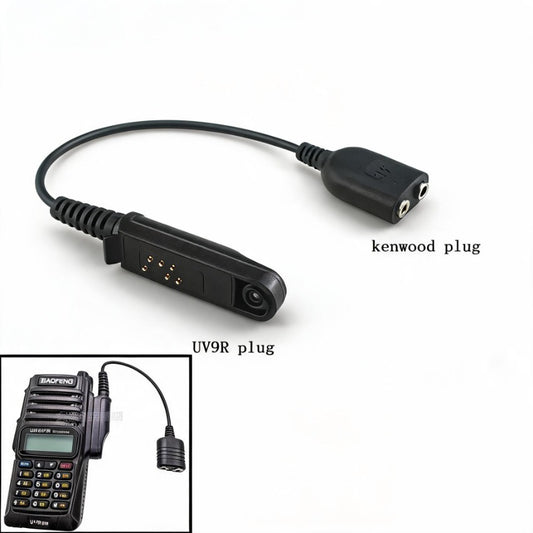 Tactical UV9R to Ken2 Pin Adapter Cable Compatible with Baofeng BF-A58, BF9700, and UV9R