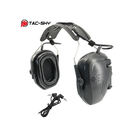 TAC-SKY Tactical Airsoft Headphones with Electronic Noise Cancellation Protective Headphones with a Removable Headband