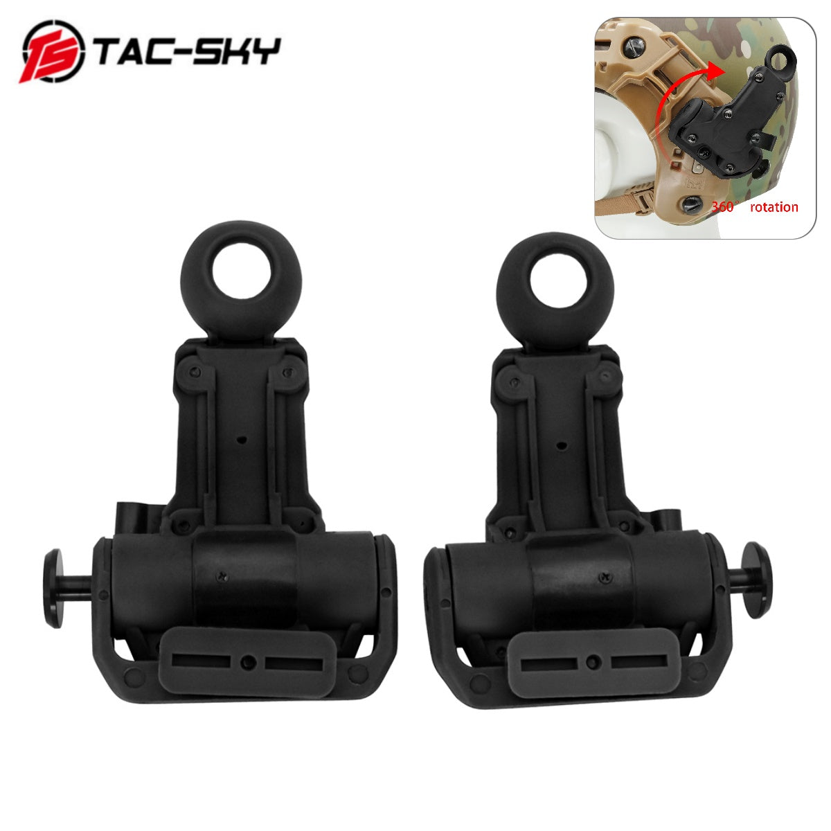 TAC-SKY Tactical M-LOK Rail Adapter, Compatible with RAC Headset for MTEK-FLUX Helmets (M-LOK rails) Designed for Airsoft.
