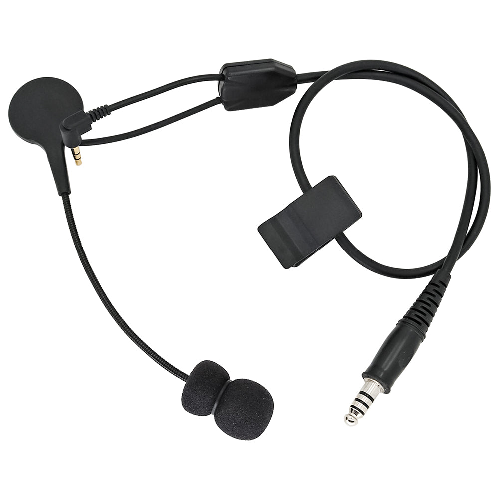 Tactical Headset Adapter Y-Cable Set includes U94PTT adapter compatible with Sordin IPSC headsets