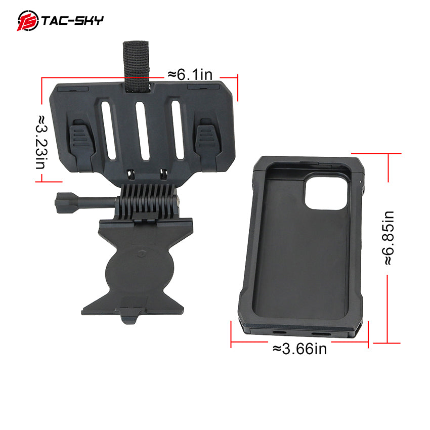 TAC-SKY New Detachable Tactical Phone Chest Mount MOLLE for iPhone 14–15 PULS Size L