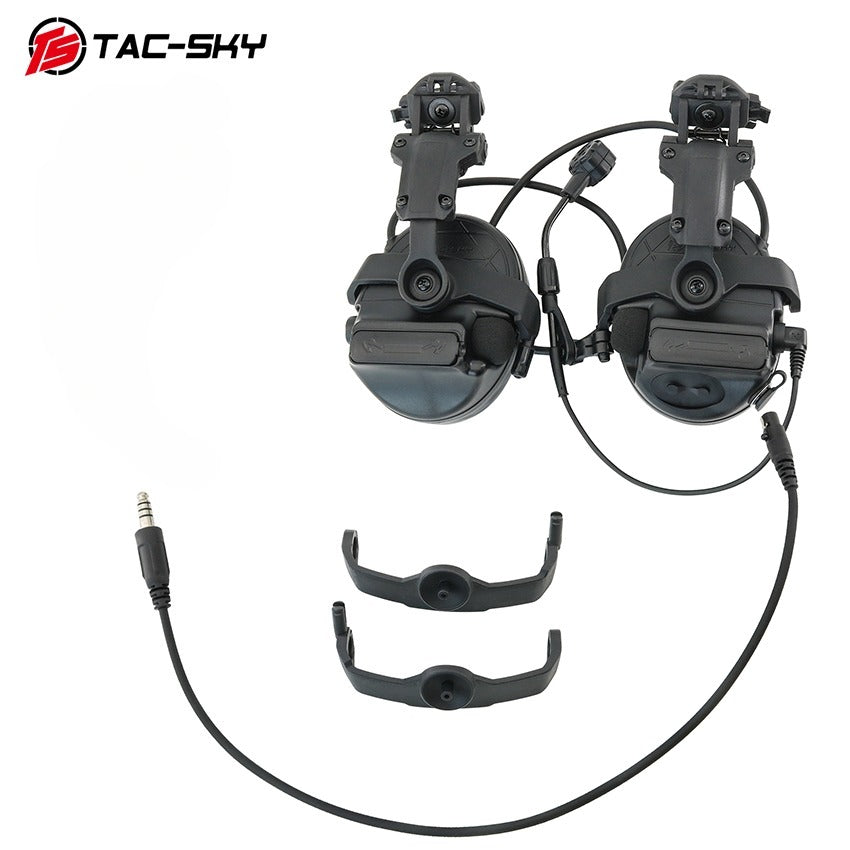 TAC-SKY Tactical C5 PRO 2.0 Headset  Mount with ARC Helmet Rail  Detachable Cable Condenser Microphone