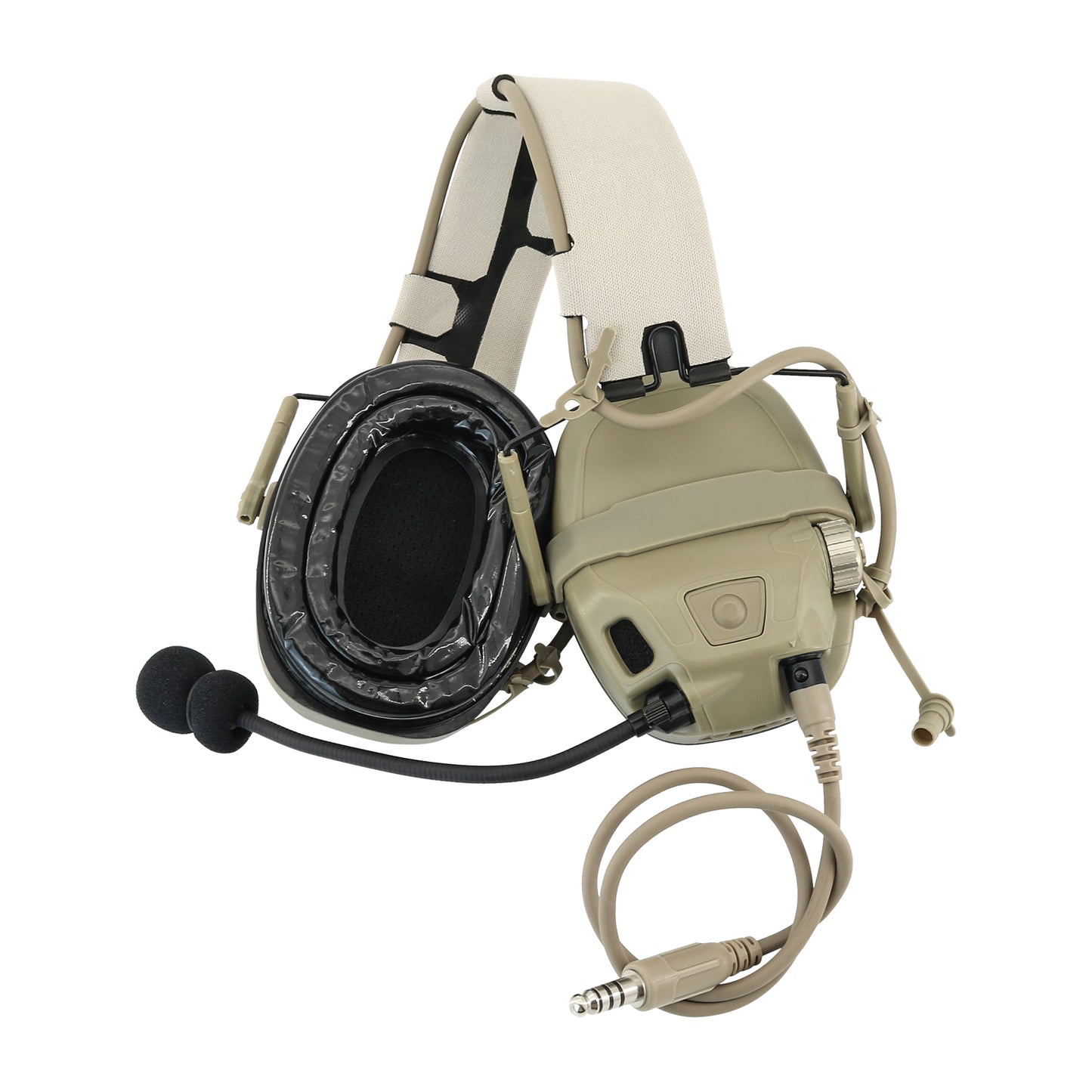 TAC-SKY Tactical ARC Rail-Mounted Single-Channel AMP Communication Headset, Suitable for Hunting and air Shooting