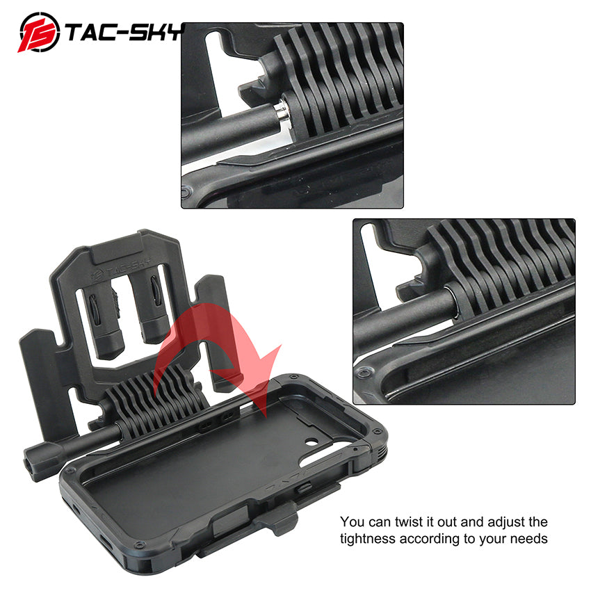 TAC-SKY Tactical MOLLE Vest Phone Mount (for iPhone 16), Ideal for Tactical Navigation