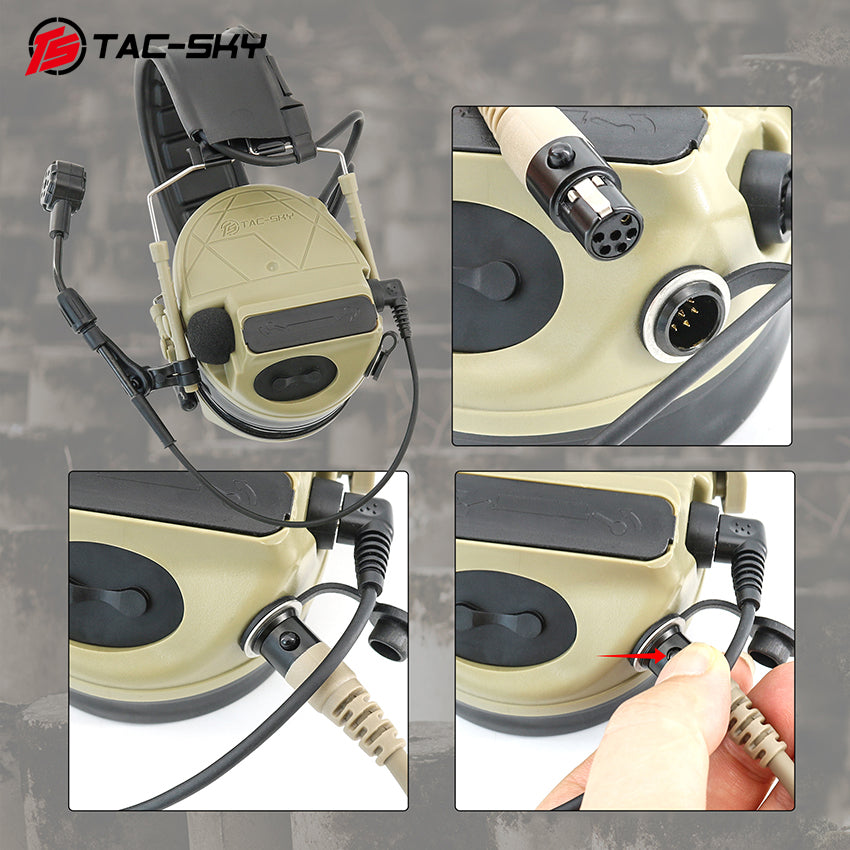 TAC-SKY Tactical for C5 PRO 2.0 Headphones with Detachable Headband, Ideal for Hunting and Shooting