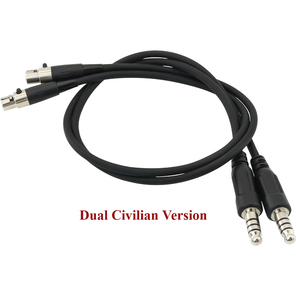 TAC-SKY AMP Dual Headset Adapter Cable—for TACSKY AMP Headphones Not Compatible with FCS AMP Headphones.