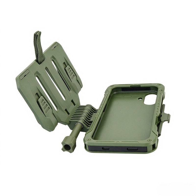 Tactical Vest MOLLE Foldable Phone Mount Outdoor Hunting Airsoft Navigation Phone Holder for iPhone 16 Size M