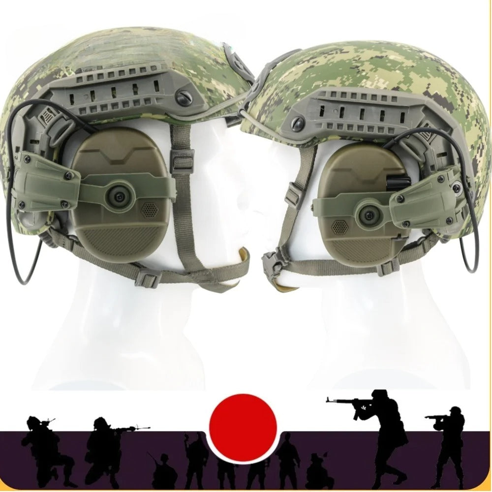 TAC-SKY Tactical Electronic Hearing Protection Silicone Earmuffs +3.5mm for ARC Track— for Outdoor Shooting and Hunting
