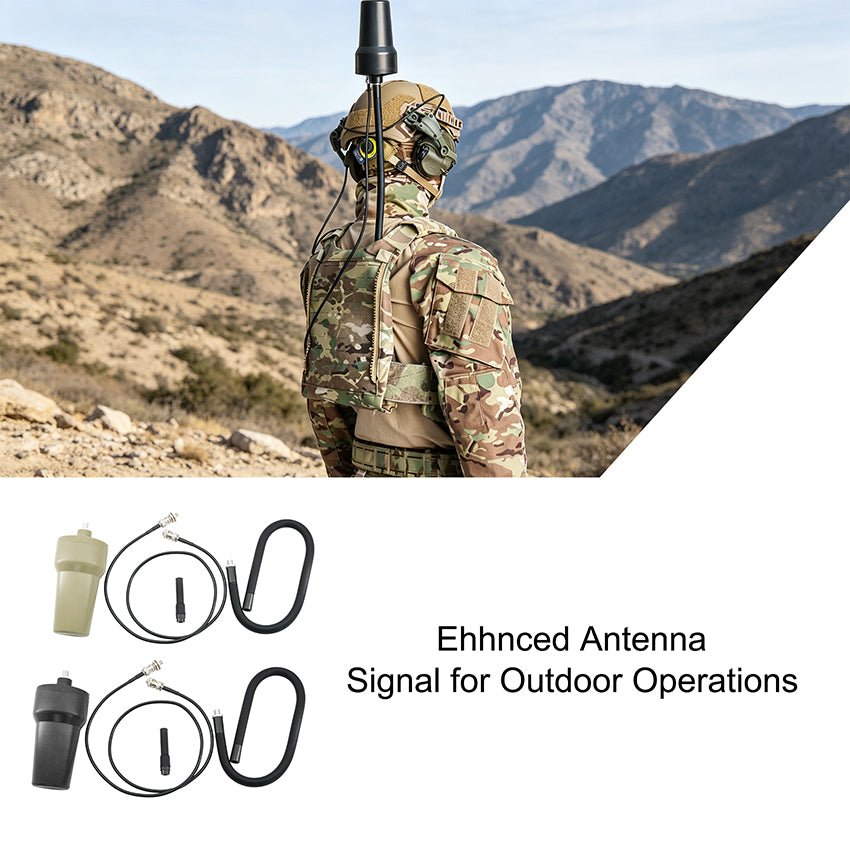 TAC-SKY Tactical Outdoor Antenna Cylinder Protective Housing Assembly with BNC Cable Set